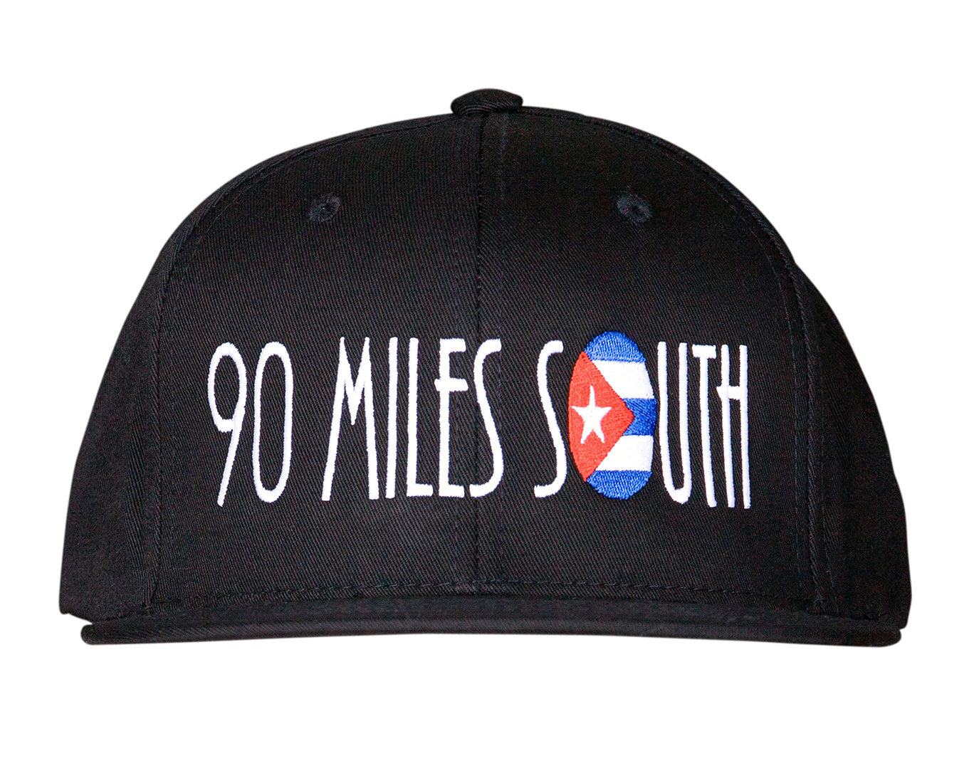 Black Pro baseball on-field shape cap with embroidered 90MS logo