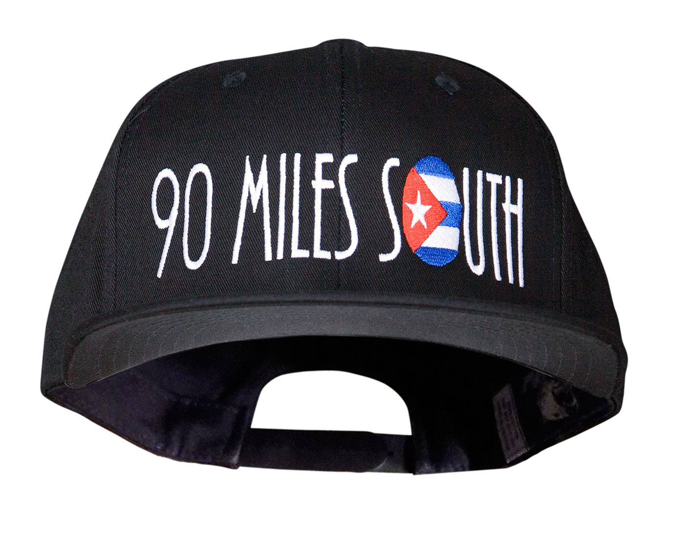 Black Pro baseball on-field shape cap with embroidered 90MS logo