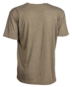 Back view of military green short sleeve tee shirt